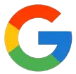 Google logo featuring a capital letter "G" in blue, red, yellow, and green segments on a light gray background.